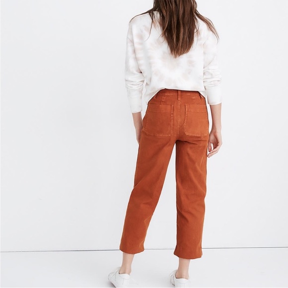 Rust Madewell Slim Wide Leg Emmett Pants - Picture 2 of 6